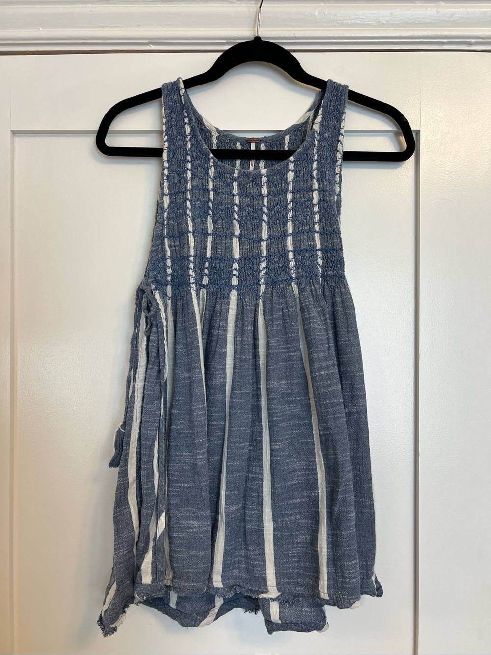Free People Obi Posey Smocked Side-Tie Tunic Top XS